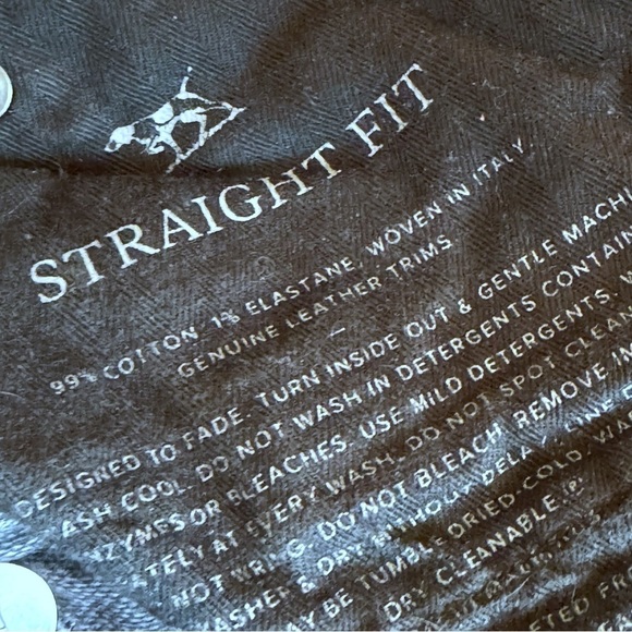 Rodd & Gunn Straight Fit Charcoal Jeans Size 36x32 Business Casual Contemporary - Picture 10 of 13